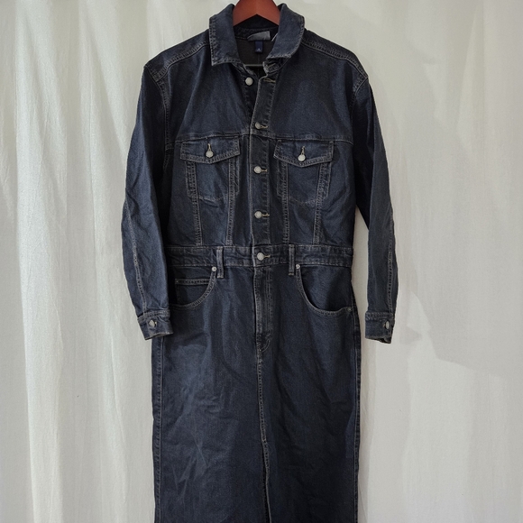 Universal Thread Long Sleeve Denim Maxi Dress in Black Women’s Size 2,4, & 14 - Picture 4 of 14
